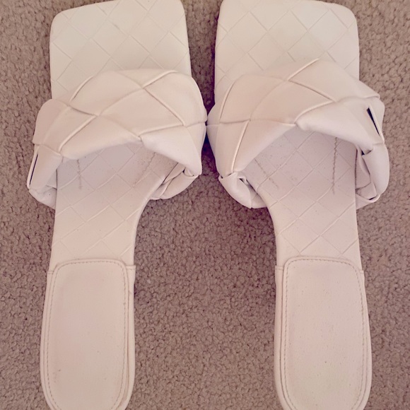 Fashion Nova Square Open Toe Heel- white size 9 - Picture 2 of 3